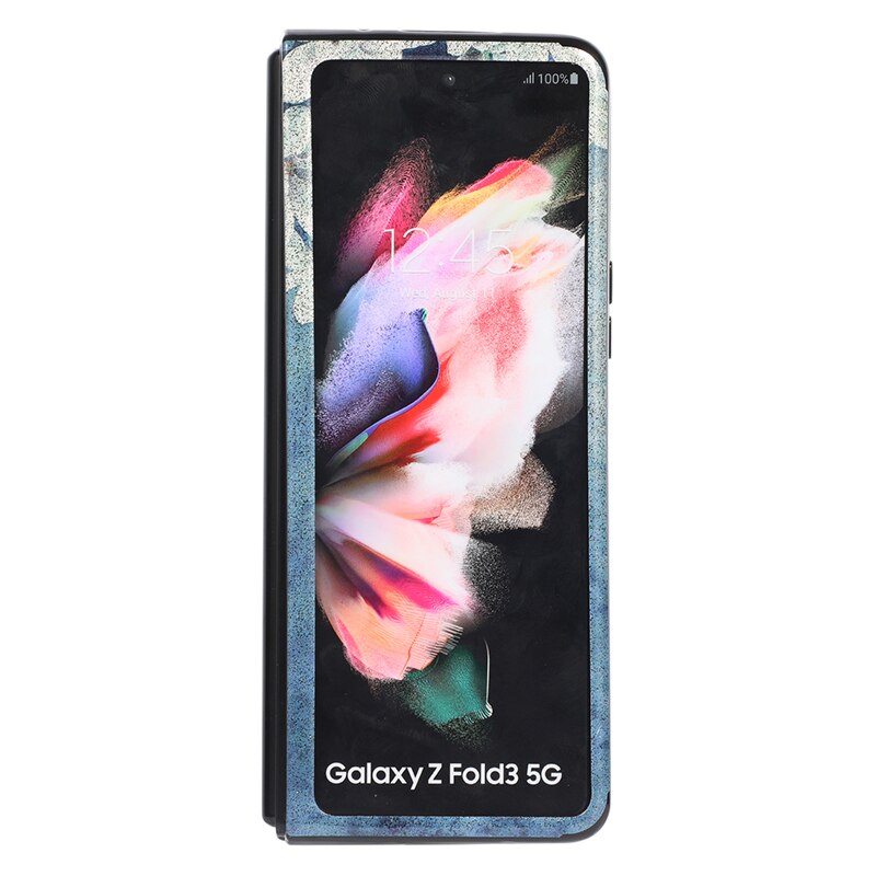 Glitter Powders Retro Flowers Phone Case For Samsung Galaxy Z Fold
