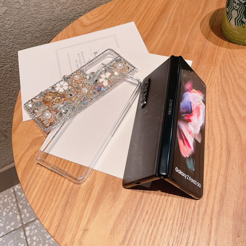 Fashion Diamond Flower Phone case For Samsung Galaxy Z Fold Series