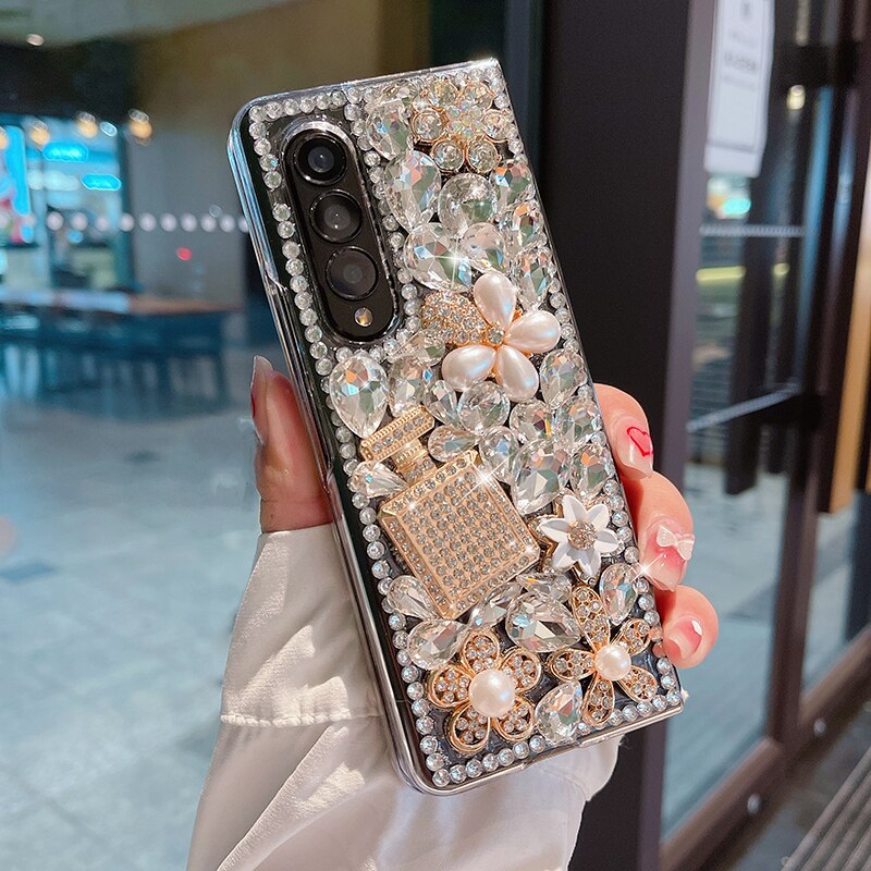 Luxury Pearl Flowers Case For Samsung Galaxy Z FOLD