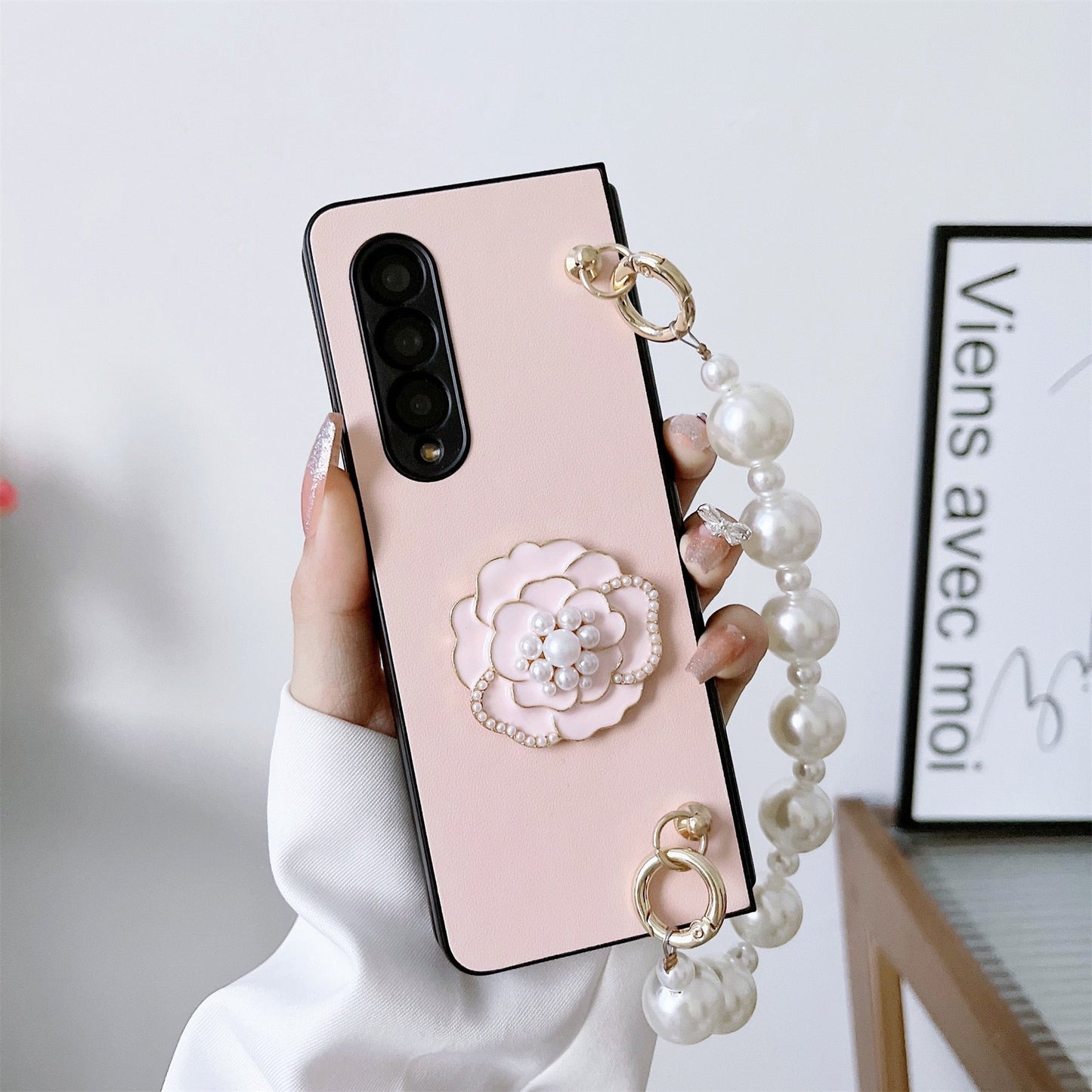 Luxury Pearl Bracelet Chain Case for Samsung Galaxy Z Fold Series