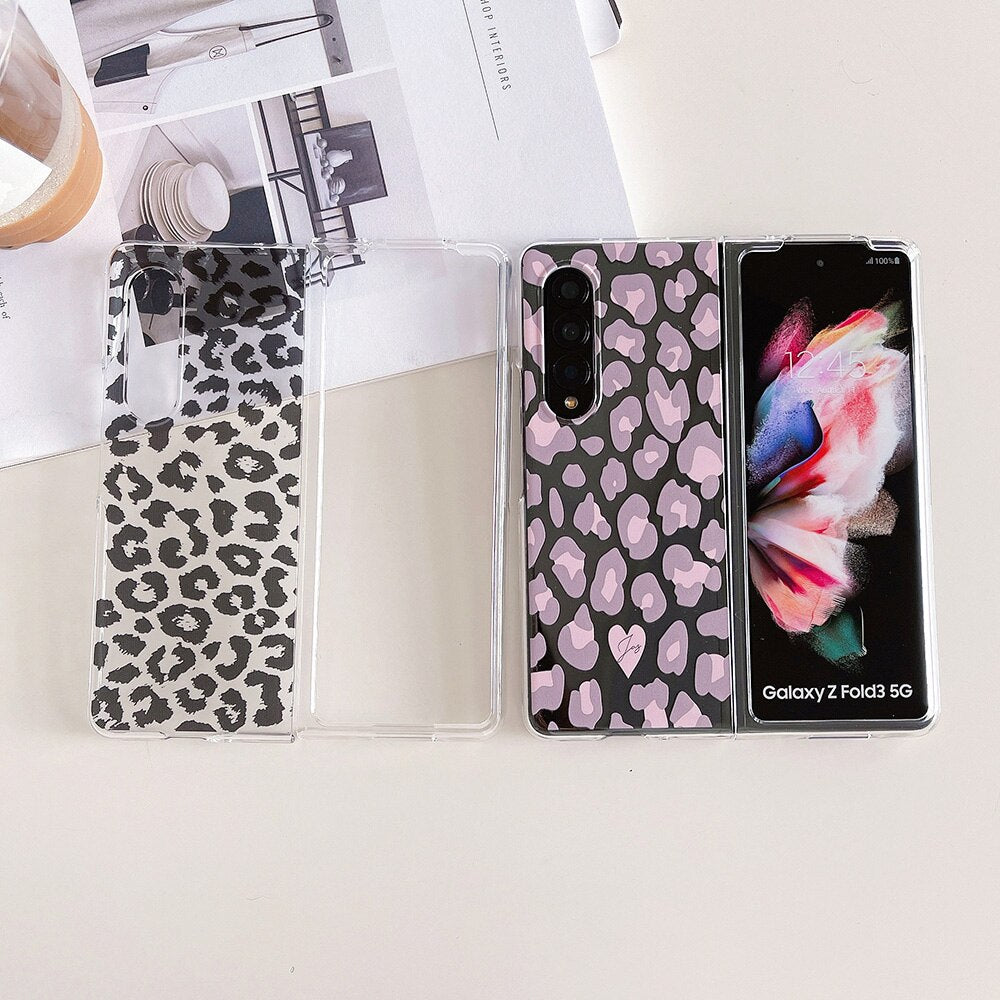 Woman Fashion Leopard Pattern Phone Case For Samsung Galaxy Z Fold Series