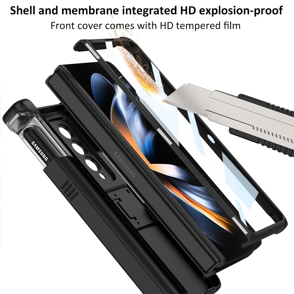 Magnetic Case with Kickstand & Pen Holder For Galaxy Z Fold Series