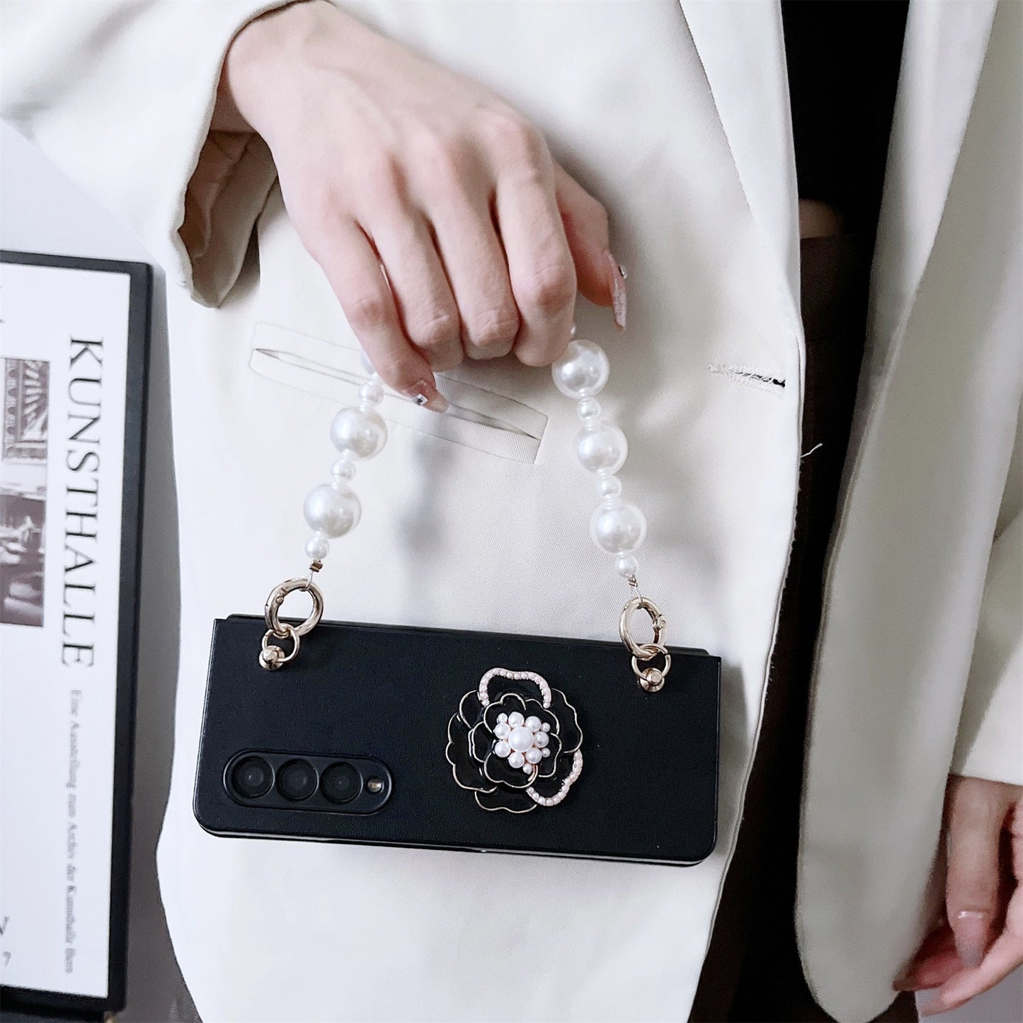 Luxury Pearl Bracelet Chain Case for Samsung Galaxy Z Fold Series