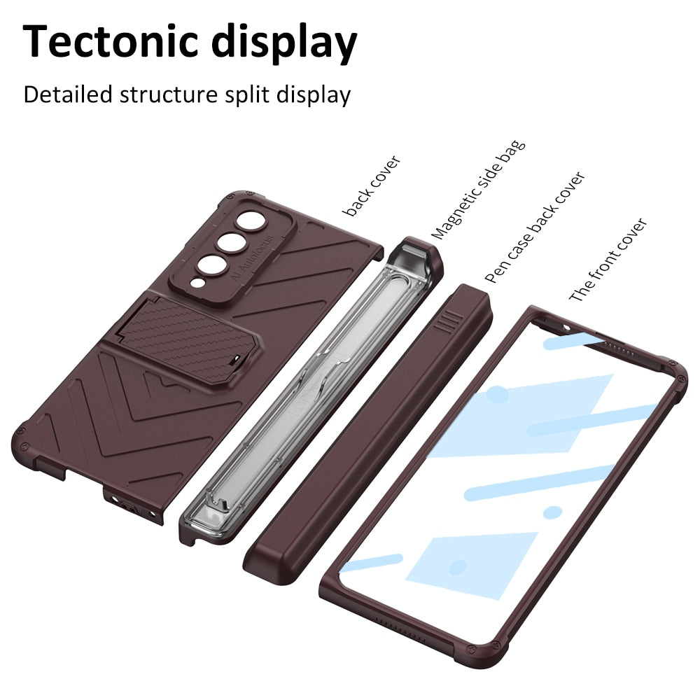 Magnetic Case with Kickstand & Pen Holder For Galaxy Z Fold Series
