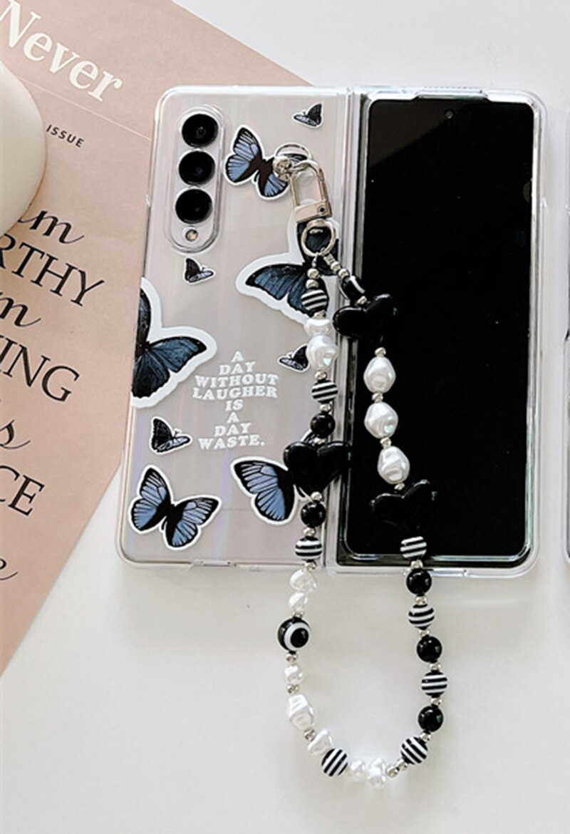 Black Butterfly Phone Stand Case for Samsung Galaxy Z Fold Series