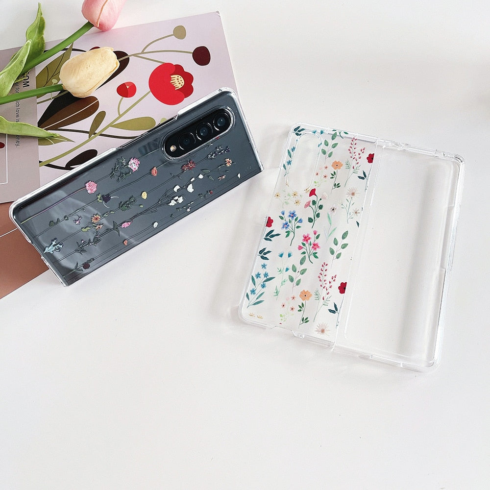 Cute Flowers Case For Samsung Galaxy Z Fold Series