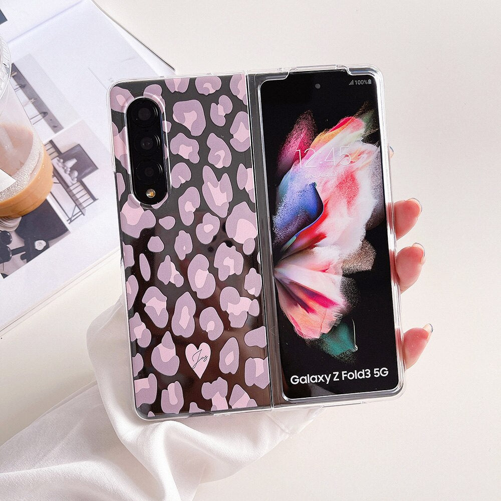 Woman Fashion Leopard Pattern Phone Case For Samsung Galaxy Z Fold Series