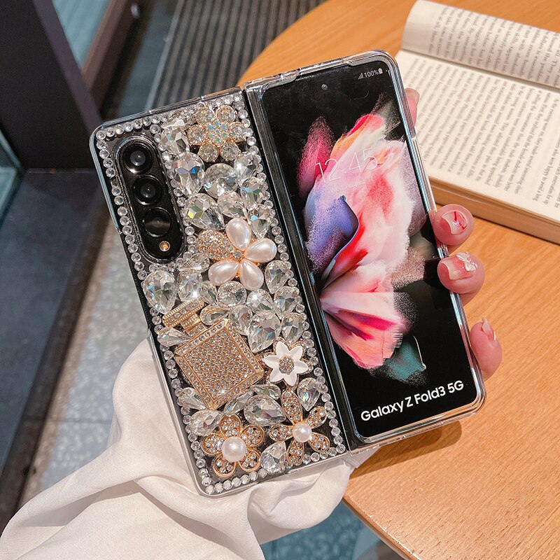 Luxury Pearl Flowers Case For Samsung Galaxy Z FOLD