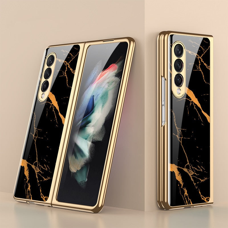 Luxury Tempered Glass Case For Galaxy Z FOLD