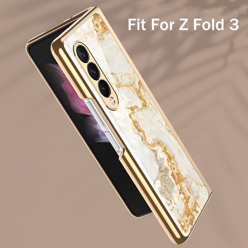 Luxury Tempered Glass Case For Galaxy Z FOLD