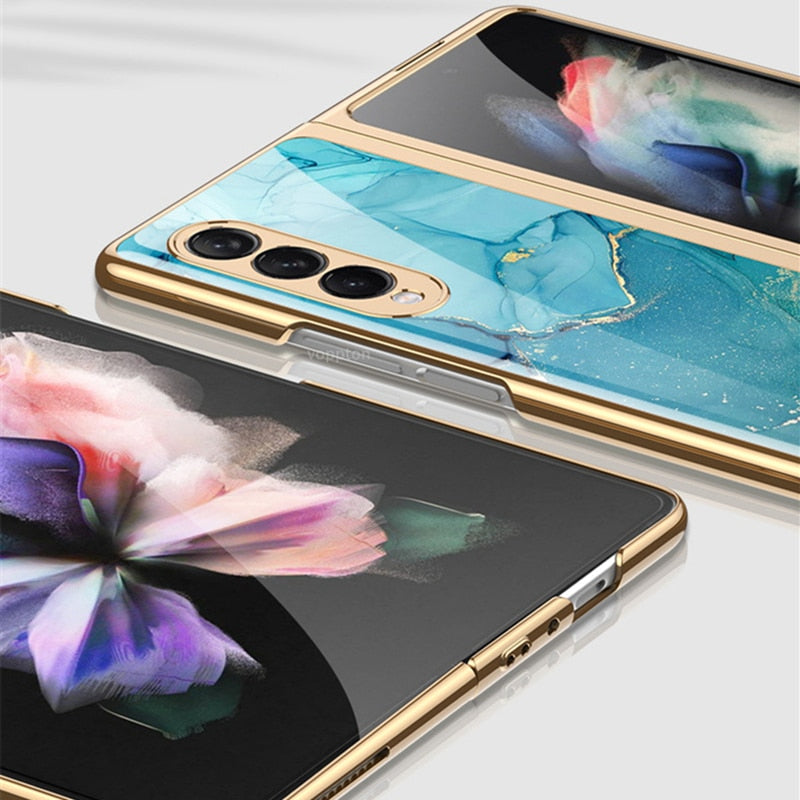 Luxury Tempered Glass Case For Galaxy Z FOLD