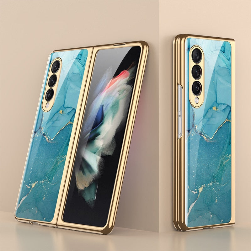 Luxury Tempered Glass Case For Galaxy Z FOLD