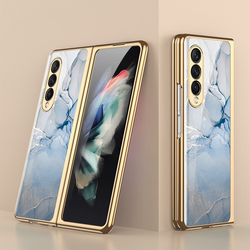 Luxury Tempered Glass Case For Galaxy Z FOLD