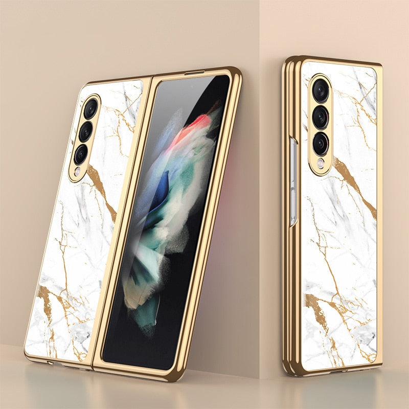Luxury Tempered Glass Case For Galaxy Z FOLD