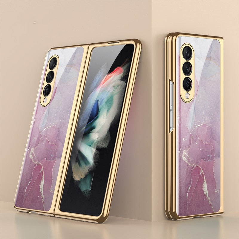 Luxury Tempered Glass Case For Galaxy Z FOLD