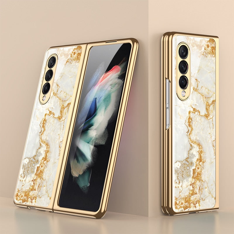 Luxury Tempered Glass Case For Galaxy Z FOLD