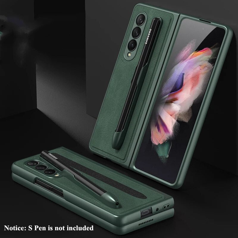 Removable Pen Holder Leather Cover For Z FOLD