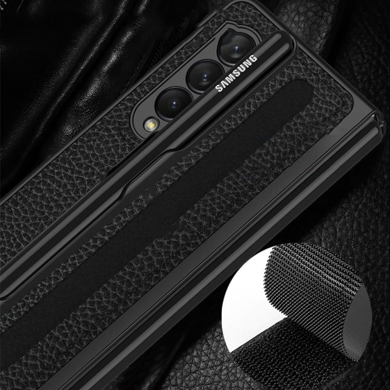 Removable Pen Holder Leather Cover For Z FOLD