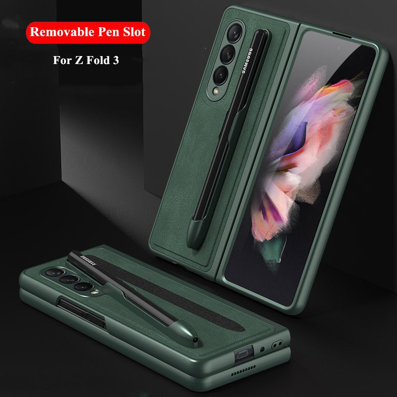 Removable Pen Holder Leather Cover For Z FOLD