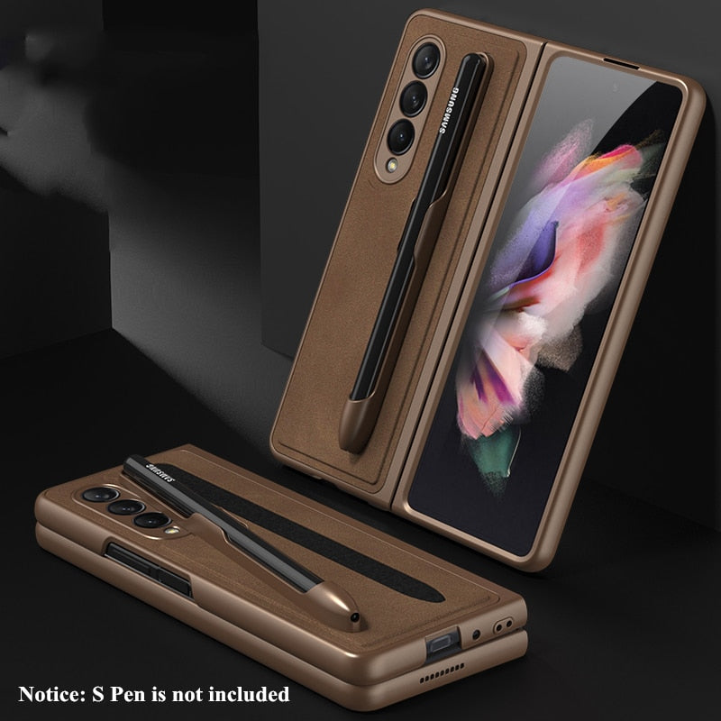 Removable Pen Holder Leather Cover For Z FOLD