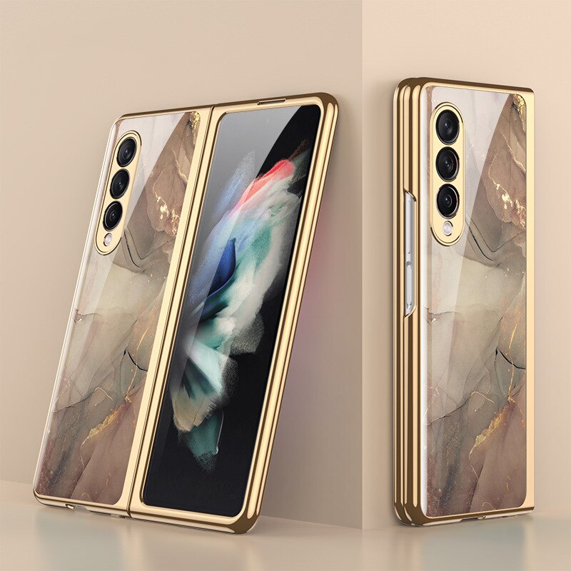 Luxury Tempered Glass Case For Galaxy Z FOLD