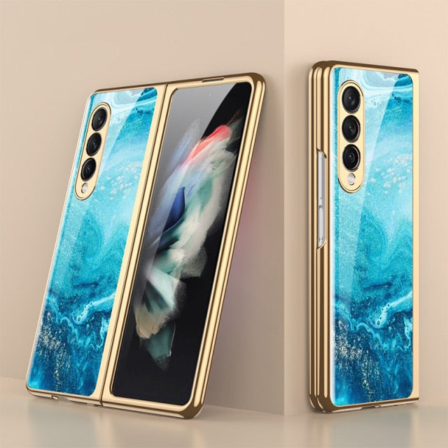 Luxury Tempered Glass Case For Galaxy Z FOLD