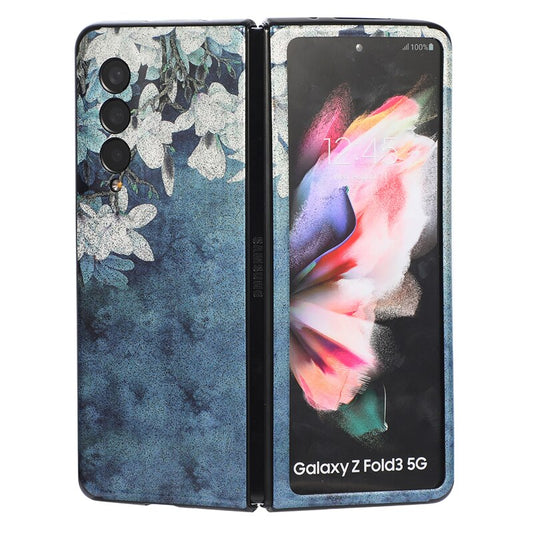 Glitter Powders Retro Flowers Phone Case For Samsung Galaxy Z Fold