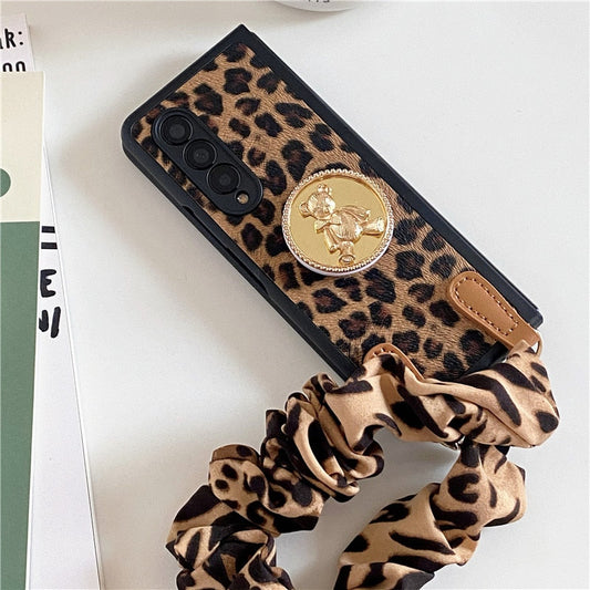 Luxury Cloth Wrist Strap Phone Case For Samsung Galaxy Z Fold Series