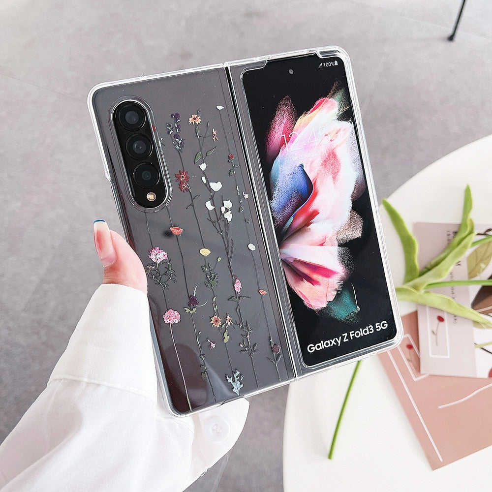 Cute Flowers Case For Samsung Galaxy Z Fold Series