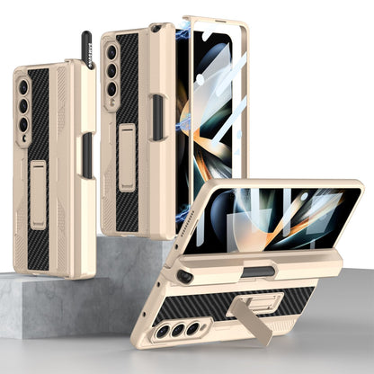 Magnetic Stand Case with Pen Holder & Screen Protector for Galaxy Z Fold 4