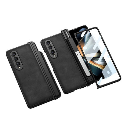 Leather Kickstand Case with Pen Holder For Samsung Galaxy Z Fold 4