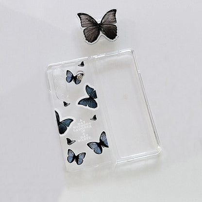Black Butterfly Phone Stand Case for Samsung Galaxy Z Fold 4