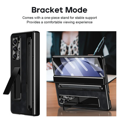 Shockproof Leather Case with Bracket & Touch Pen For Galaxy Z Fold 5