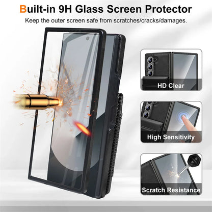 Leather Wallet Case with Screen Protector