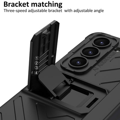 Magnetic Hinge Case with Slide Pen Holder & Kickstand For Galaxy Z Fold 5