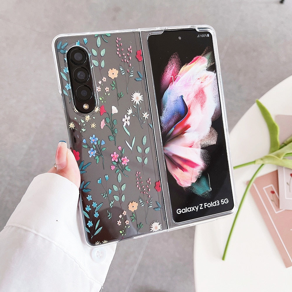 Cute Flowers Case For Samsung Galaxy Z Fold Series