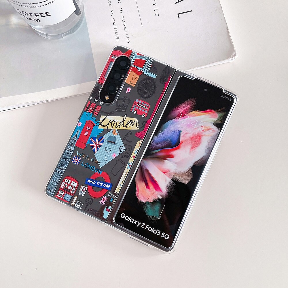 Romantic Iron Tower Old Castle Phone Case For Samsung Galaxy Z Fold 4