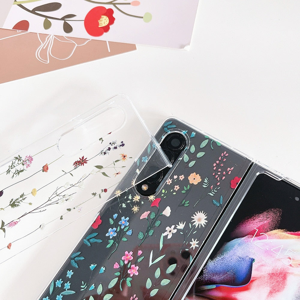 Cute Flowers Case For Samsung Galaxy Z Fold Series