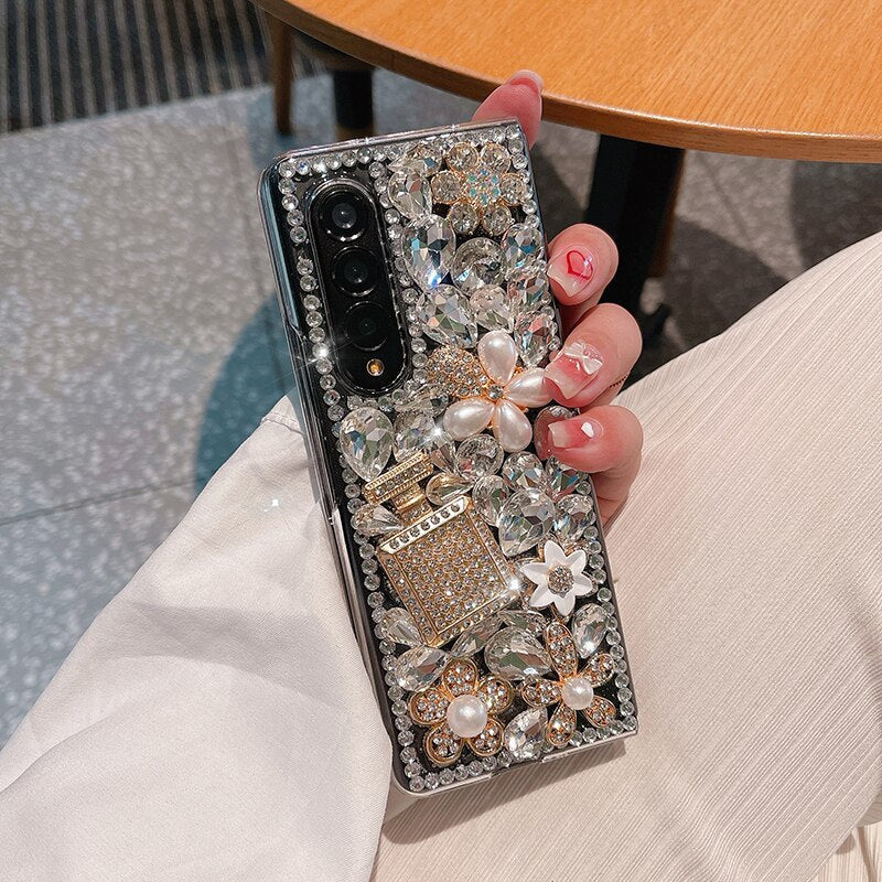 Luxury Pearl Flowers Case For Samsung Galaxy Z FOLD