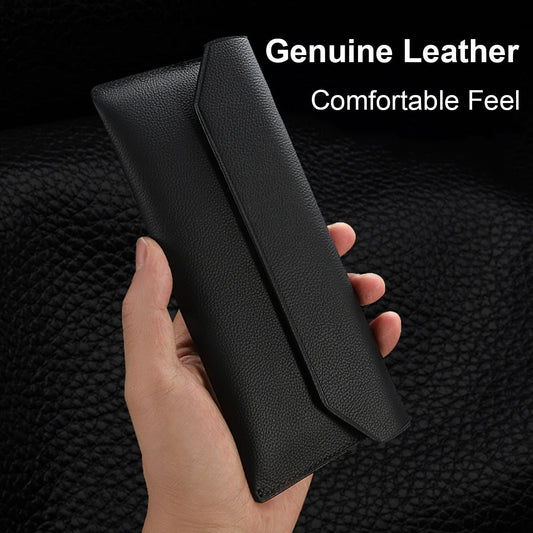 Genuine Leather Magnetic Pouch Case For Samsung Galaxy Z Fold Series