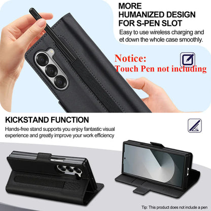 Leather Wallet Case with Card Holder & Kickstand