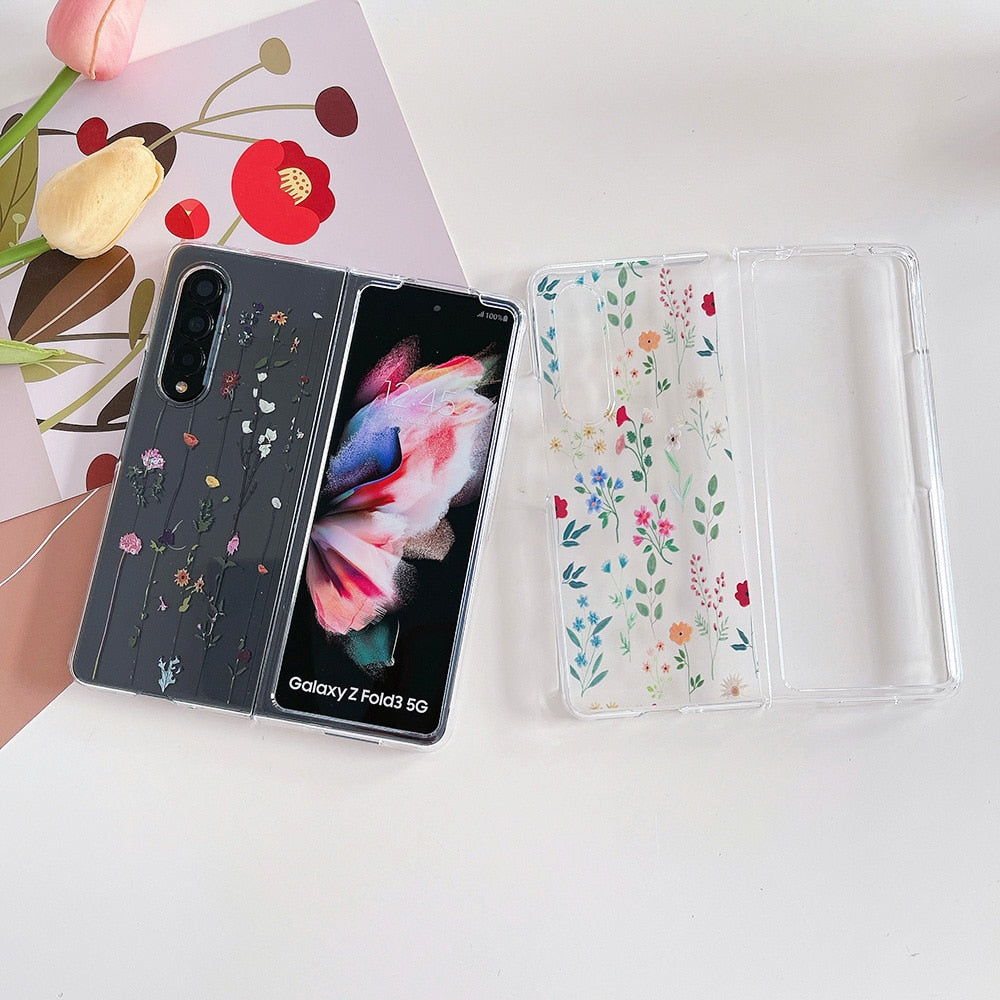 Cute Flowers Case For Samsung Galaxy Z Fold Series