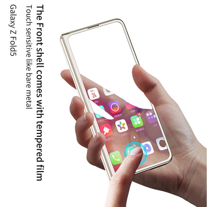 Transparent Case with Magnetic Hinge & Touch Pen For Galaxy Z Fold 5