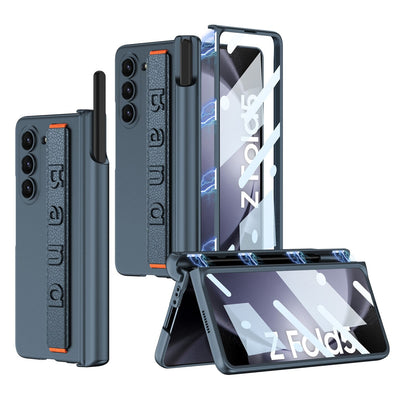 Z Fold 5 Case | Magnetic Hinge Wristband Phone Cover