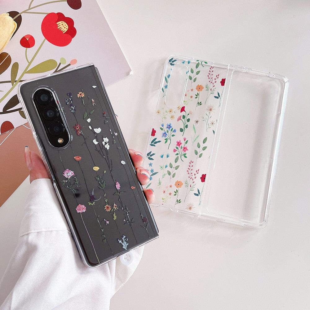 Cute Flowers Case For Samsung Galaxy Z Fold Series