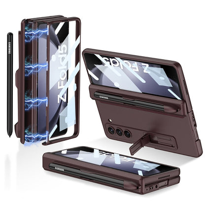 Samsung Galaxy Z Fold 5 Shockproof Matte Case With Stand & Pen Holder