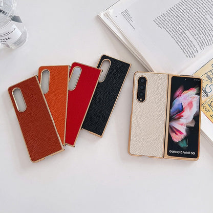 Luxury  Leather Hard Case For Samsung Galaxy Z Fold 4