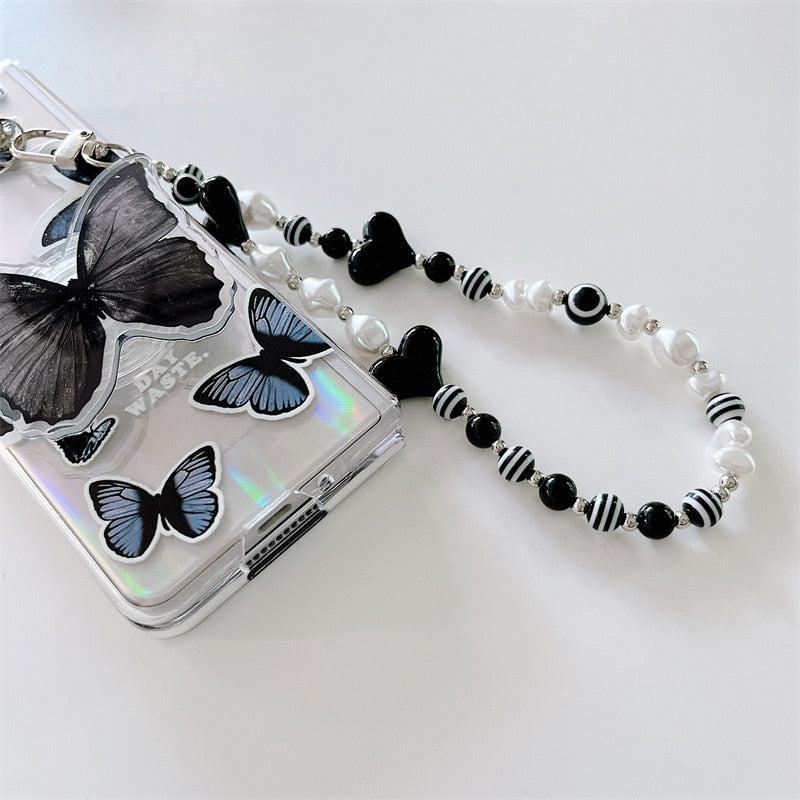 Black Butterfly Phone Stand Case for Samsung Galaxy Z Fold Series