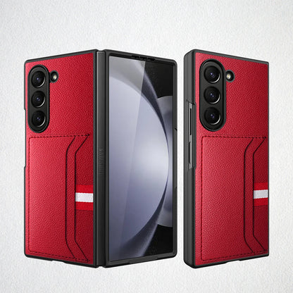 Leather Case with Card Holder for Samsung Galaxy Z Fold 6