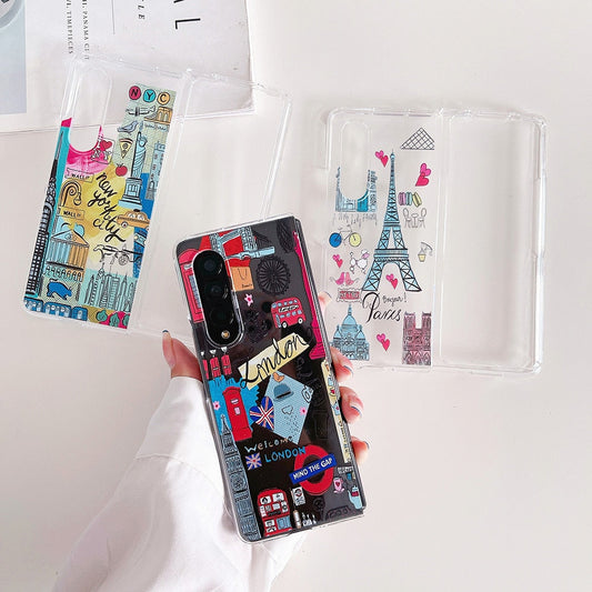 Romantic Iron Tower Old Castle Phone Case For Samsung Galaxy Z Fold Series